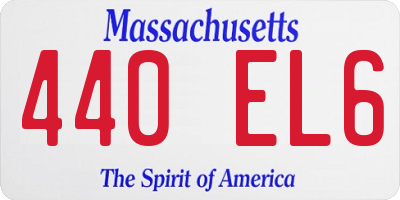 MA license plate 440EL6