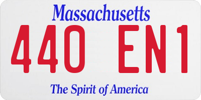 MA license plate 440EN1