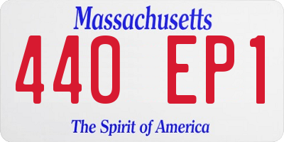 MA license plate 440EP1