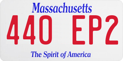 MA license plate 440EP2