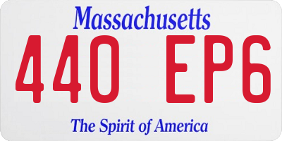 MA license plate 440EP6