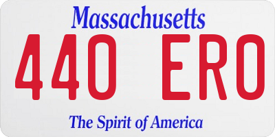 MA license plate 440ER0