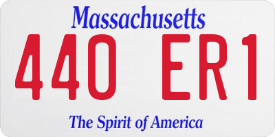 MA license plate 440ER1