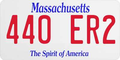 MA license plate 440ER2