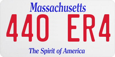 MA license plate 440ER4