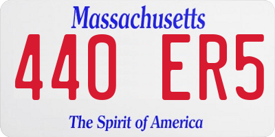 MA license plate 440ER5