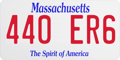 MA license plate 440ER6