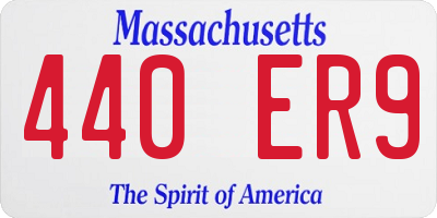 MA license plate 440ER9