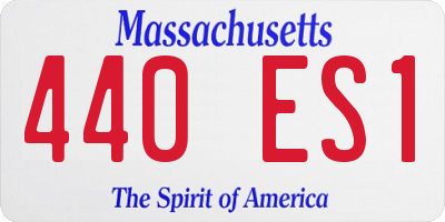 MA license plate 440ES1