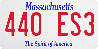 MA license plate 440ES3