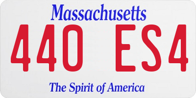 MA license plate 440ES4