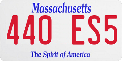 MA license plate 440ES5