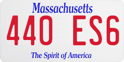 MA license plate 440ES6