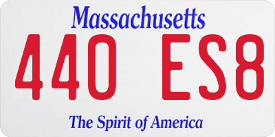 MA license plate 440ES8