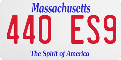 MA license plate 440ES9