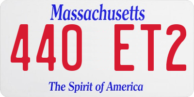 MA license plate 440ET2