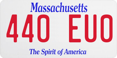 MA license plate 440EU0