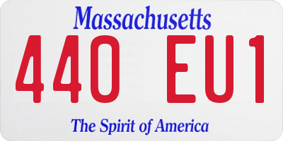 MA license plate 440EU1