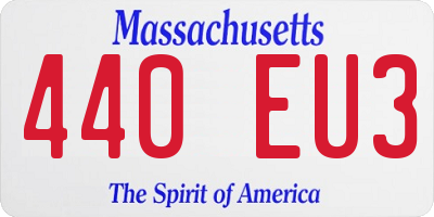 MA license plate 440EU3