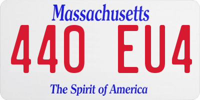 MA license plate 440EU4