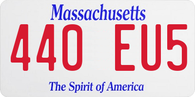 MA license plate 440EU5