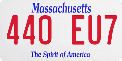 MA license plate 440EU7