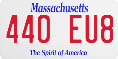 MA license plate 440EU8