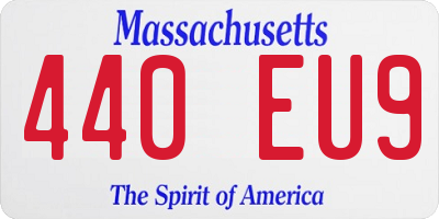 MA license plate 440EU9