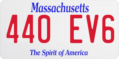 MA license plate 440EV6
