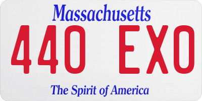 MA license plate 440EX0