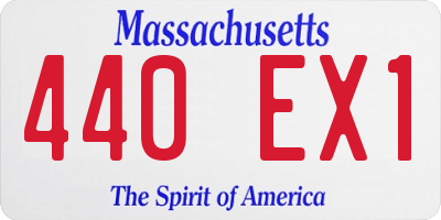 MA license plate 440EX1