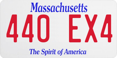MA license plate 440EX4