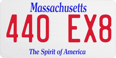 MA license plate 440EX8