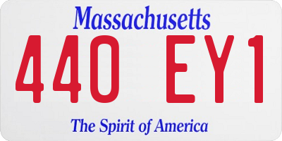 MA license plate 440EY1