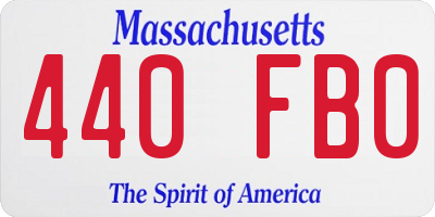 MA license plate 440FB0