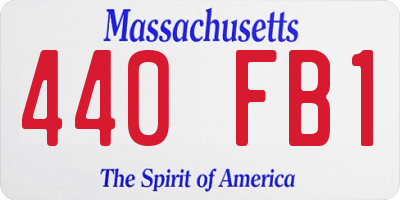 MA license plate 440FB1