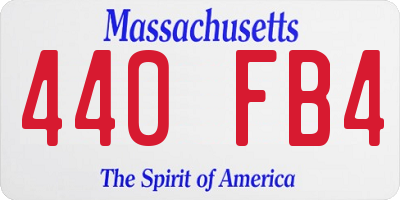 MA license plate 440FB4