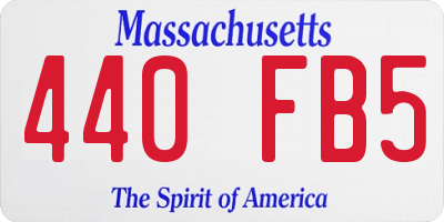 MA license plate 440FB5