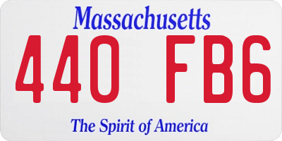 MA license plate 440FB6