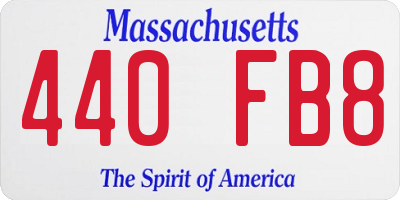 MA license plate 440FB8