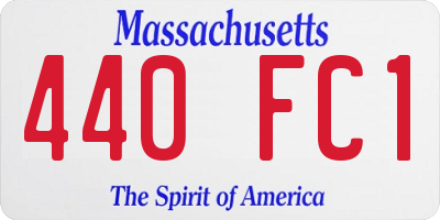 MA license plate 440FC1