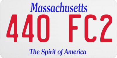 MA license plate 440FC2
