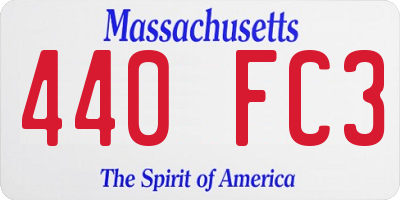 MA license plate 440FC3