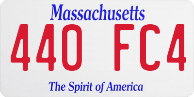 MA license plate 440FC4