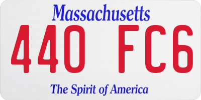 MA license plate 440FC6