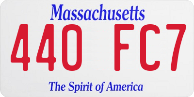 MA license plate 440FC7
