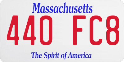 MA license plate 440FC8