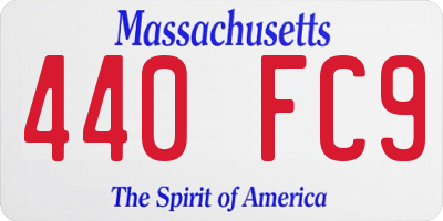 MA license plate 440FC9