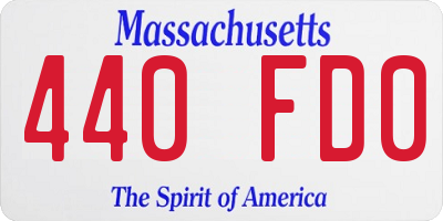 MA license plate 440FD0
