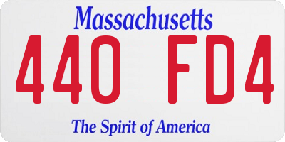 MA license plate 440FD4
